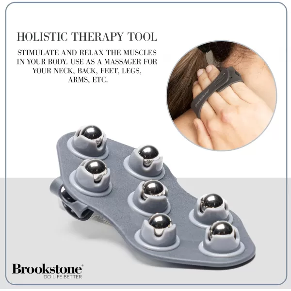 Brookstone Palm Roller Body Massager Medium Roller Massager Tool Handheld Massager CharcoalMedium Palm Roller Grey