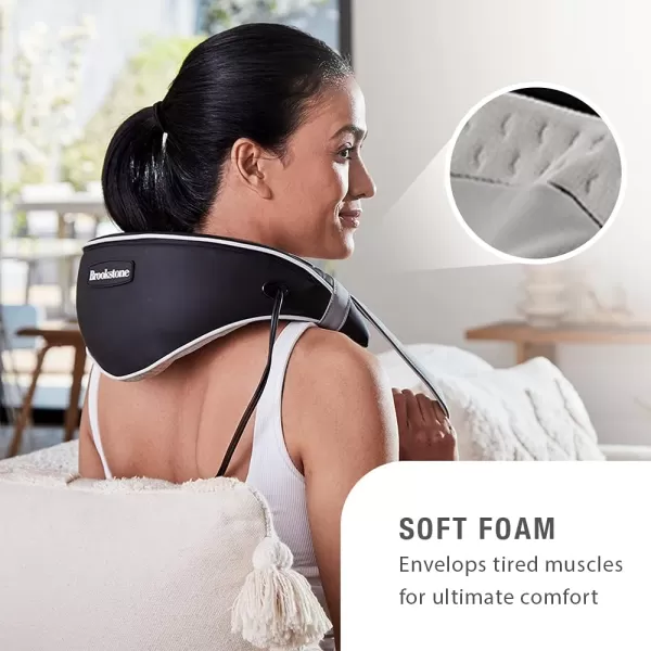 Brookstone Shiatsu Neck Massager Integrated On and Off Button DeepKneading Massage Comfort Flex Handles Control Intensity Deep Kneading for Sore Muscles Soft Foam Easy to Use LightweightBrookstone Shiatsu Neck Massager Integrated On and Off Button DeepKneading Massage Comfort Flex Handles Control Intensity Deep Kneading for Sore Muscles Soft Foam Easy to Use Lightweight