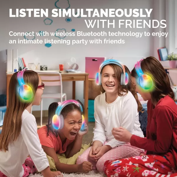 Brookstone Wireless Silent Disco Headphones Multicolor LED Lights Bluetooth 50 Up to 10 Hours of Playtime 8 Pack8 Pack