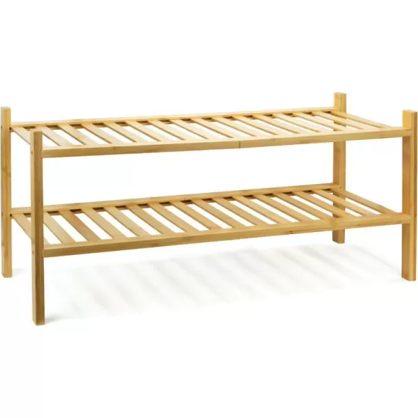 Brookstone 2 Tier Bamboo Shoe Rack Minimalistic Boho Wooden Shoe Organizer Efficiently Fits 6 Pairs Sustainable amp EcoFriendly for Small SpacesBrookstone 2 Tier Bamboo Shoe Rack Minimalistic Boho Wooden Shoe Organizer Efficiently Fits 6 Pairs Sustainable amp EcoFriendly for Small Spaces