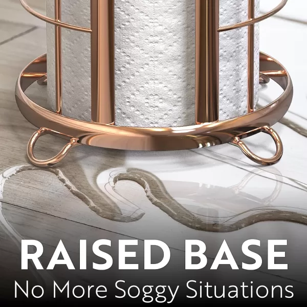 BROOKSTONE Bronze Toilet Paper Holder Freestanding Bathroom Tissue Organizer Minimalistic Storage Solution Modern amp Stylish Design Holds MEGA RollsRose Gold