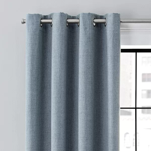 BROOKSTONE Renwick Blackout Thermal Grommet Window Curtains for Bedroom Single Panel 50 x 95 Grey50 in x 108 in Ink