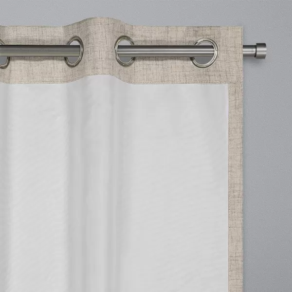 BROOKSTONE Renwick Blackout Thermal Grommet Window Curtains for Bedroom Single Panel 50 x 95 Grey50 in x 108 in Linen