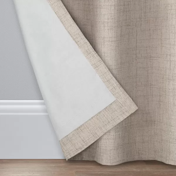 BROOKSTONE Renwick Blackout Thermal Grommet Window Curtains for Bedroom Single Panel 50 x 95 Grey50 in x 108 in Linen