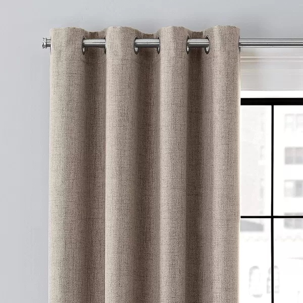 BROOKSTONE Renwick Blackout Thermal Grommet Window Curtains for Bedroom Single Panel 50 x 95 Grey50 in x 108 in Mocha