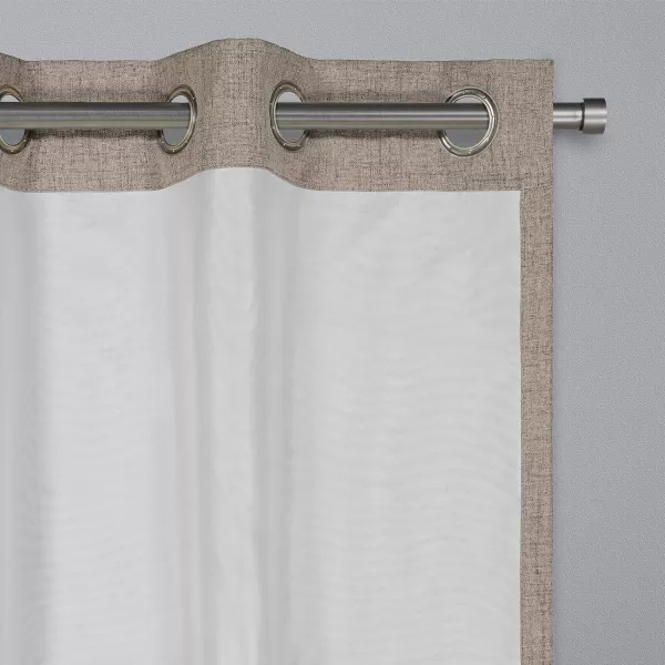 BROOKSTONE Renwick Blackout Thermal Grommet Window Curtains for Bedroom Single Panel 50 x 95 Grey50 in x 108 in Mocha