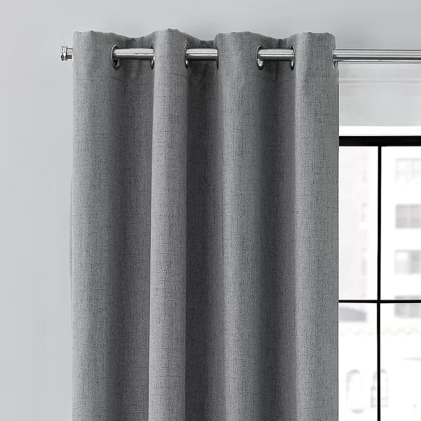 BROOKSTONE Renwick Blackout Thermal Grommet Window Curtains for Bedroom Single Panel 50 x 95 Grey50 in x 63 in Grey