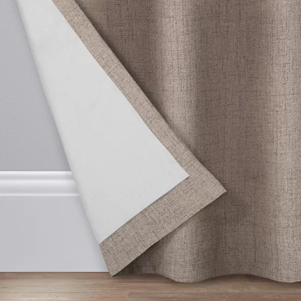 BROOKSTONE Renwick Blackout Thermal Grommet Window Curtains for Bedroom Single Panel 50 x 95 Grey50 in x 84 in Mocha