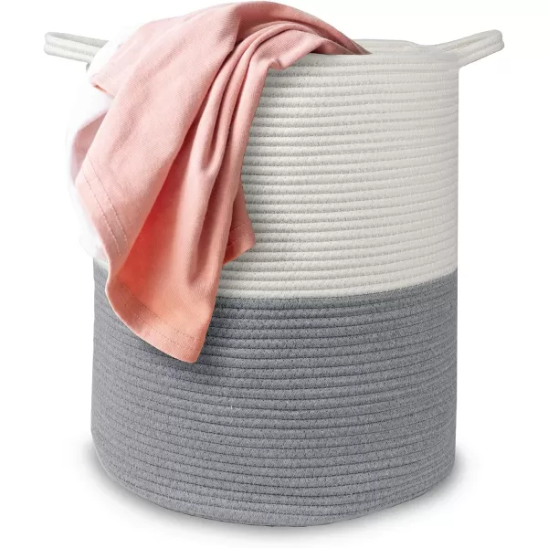 Brookstone Large Cotton Rope Storage Basket Soft Woven Bin with Handles Baby NurseryBlanket Organizer Perfectly Sized at 185 X 16 Use in Living RoomBedroom Suitable for Any Dcor StyleBrookstone Large Cotton Rope Storage Basket Soft Woven Bin with Handles Baby NurseryBlanket Organizer Perfectly Sized at 185 X 16 Use in Living RoomBedroom Suitable for Any Dcor Style