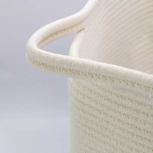 Brookstone Large Cotton Rope Storage Basket Soft Woven Bin with Handles Baby NurseryBlanket Organizer Perfectly Sized at 185 X 16 Use in Living RoomBedroom Suitable for Any Dcor StyleBrookstone Large Cotton Rope Storage Basket Soft Woven Bin with Handles Baby NurseryBlanket Organizer Perfectly Sized at 185 X 16 Use in Living RoomBedroom Suitable for Any Dcor Style