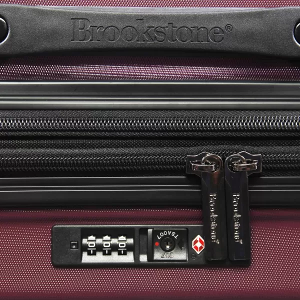 Brookstone Luggage Nelson Spinner Suitcase Plum CarryOnBrookstone Luggage Nelson Spinner Suitcase Plum CarryOn