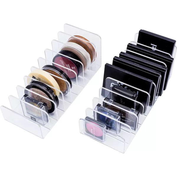 Brookstone Makeup Organizer for Vanity Cosmetic Display Case with Drawers Fits Brushes Lipsticks and Other Accessories Versatile Storage Solution clear2 PacK Pallet Organizer Acrylic Color