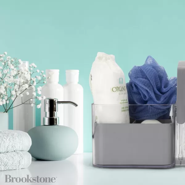 Brookstone Portable Shower Caddy with Handle Bathroom Organizer Basket with Removable Inners Plastic Bath Tote BPA FreeBrookstone Portable Shower Caddy with Handle Bathroom Organizer Basket with Removable Inners Plastic Bath Tote BPA Free