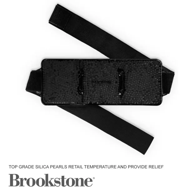 Brookstone Silica Pearl Fabric Back Wrap Hot Pack and Cold Pack Silicone Bead Therapy to Reduce Swelling and Provide Lower Back Pain Relief Reusable One Size Fits Most LavenderMidnight Black