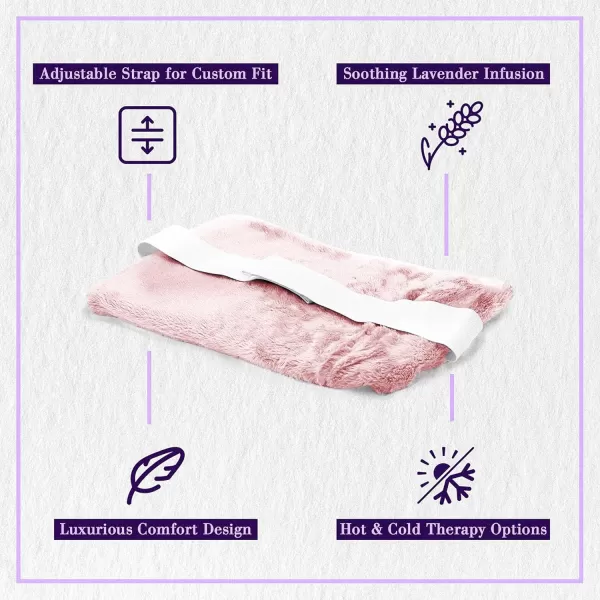 Brookstone TheraSpa Cooling and Warming Deluxe Back Wrap with Adjustable Strap Microwave Heating Pad or Chill in Freezer for a Cold Pack LavenderInfused Glacier GrayBack Wrap  Blush Pink