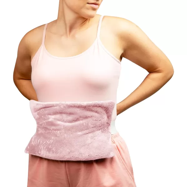 Brookstone TheraSpa Cooling and Warming Deluxe Back Wrap with Adjustable Strap Microwave Heating Pad or Chill in Freezer for a Cold Pack LavenderInfused Glacier GrayBack Wrap  Blush Pink