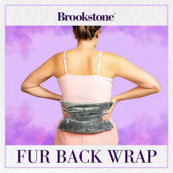 Brookstone TheraSpa Cooling and Warming Deluxe Back Wrap with Adjustable Strap Microwave Heating Pad or Chill in Freezer for a Cold Pack LavenderInfused Glacier GrayBack Wrap  Glacier Gray