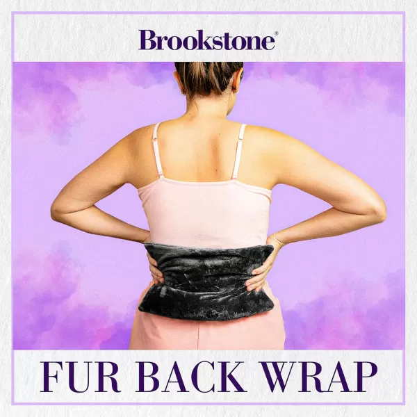 Brookstone TheraSpa Cooling and Warming Deluxe Back Wrap with Adjustable Strap Microwave Heating Pad or Chill in Freezer for a Cold Pack LavenderInfused Glacier GrayBack Wrap  Midnight Black