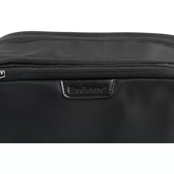 Brookstone Travel Storage Bag  Top Zip Cosmetics and Toiletries Pouch  Accessories Organizer for Vacations Airplanes Trains Buses and Cars BlackBlack