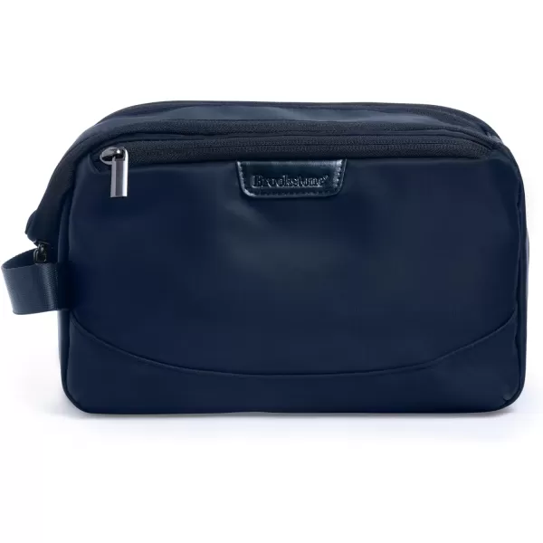 Brookstone Travel Storage Bag  Top Zip Cosmetics and Toiletries Pouch  Accessories Organizer for Vacations Airplanes Trains Buses and Cars BlackBlue