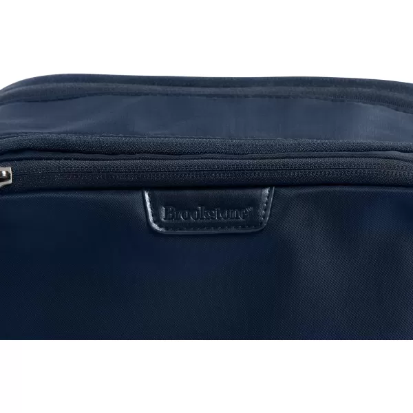 Brookstone Travel Storage Bag  Top Zip Cosmetics and Toiletries Pouch  Accessories Organizer for Vacations Airplanes Trains Buses and Cars BlackBlue