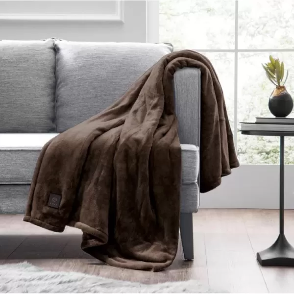 Brookstone 4Heat Setting Luxurious Heated ThrowBlanket 50 x 60 in Chocolate BrownBrookstone 4Heat Setting Luxurious Heated ThrowBlanket 50 x 60 in Chocolate Brown