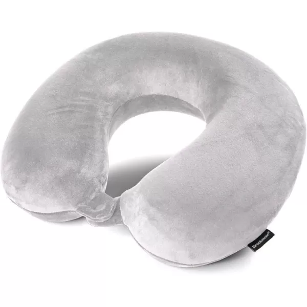 Brookstone Memory Foam Travel Neck Pillow for Vacations Airplanes Trains Buses and Cars BlackCharcoal One Size