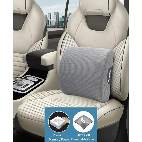 Brookstone  Luxurious Lumbar Support Pillow for Car or Office Chair Back Cushion with Premium Grade Memory Foam Breathable and Washable Cover Adjustable StrapBrookstone  Luxurious Lumbar Support Pillow for Car or Office Chair Back Cushion with Premium Grade Memory Foam Breathable and Washable Cover Adjustable Strap