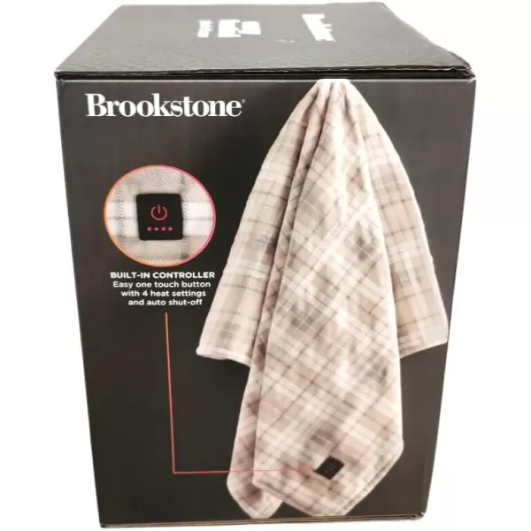 Brookstone 4Heat Setting Luxurious Heated ThrowBlanket 50 x 60 in Oatmeal PlaidBrookstone 4Heat Setting Luxurious Heated ThrowBlanket 50 x 60 in Oatmeal Plaid