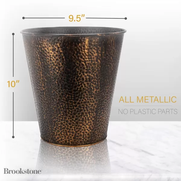 Brookstone Decorative Metallic Bronze Waste Basket Trash Can  Stylish and Functional Addition to Any RoomBrookstone Decorative Metallic Bronze Waste Basket Trash Can  Stylish and Functional Addition to Any Room