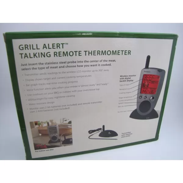 Brookstone Grill Alert Talking Remote Meat ThermometerBrookstone Grill Alert Talking Remote Meat Thermometer