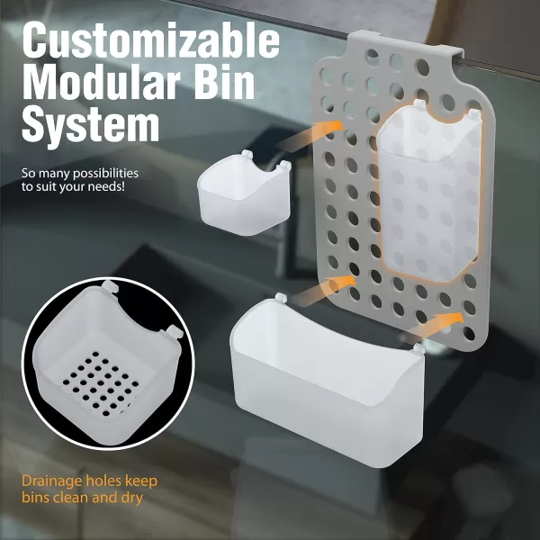 Brookstone Hanging Shower Caddy Customizable Bathroom Organizer Helps Maximize your Bath Space Dries Quickly with Drainage Holes Use at Home or DormCollegeBrookstone Hanging Shower Caddy Customizable Bathroom Organizer Helps Maximize your Bath Space Dries Quickly with Drainage Holes Use at Home or DormCollege