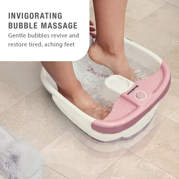 Brookstone Hydro Bubble Foot Spa Invigorating Bubble Massage Raised Massage Nodes ToeTouch Controls Splash Guard Heat Maintenance Tub Maintains Warmth Exfoliating Pumice Stone atHome SpaBrookstone Hydro Bubble Foot Spa Invigorating Bubble Massage Raised Massage Nodes ToeTouch Controls Splash Guard Heat Maintenance Tub Maintains Warmth Exfoliating Pumice Stone atHome Spa