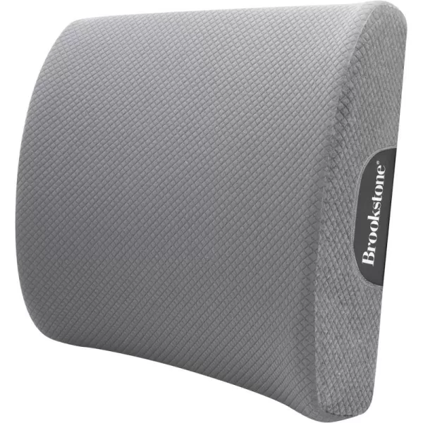 Brookstone  Luxurious Lumbar Support Pillow for Car or Office Chair Back Cushion with Premium Grade Memory Foam Breathable and Washable Cover Adjustable StrapBrookstone  Luxurious Lumbar Support Pillow for Car or Office Chair Back Cushion with Premium Grade Memory Foam Breathable and Washable Cover Adjustable Strap