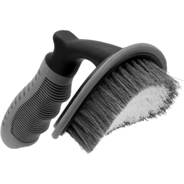 Brookstone Car Wheel amp Tire Brush Ergonomic NonSlip Handle Grip Rim Cleaner with Strong Bristles That Contours to The TireBrookstone Car Wheel amp Tire Brush Ergonomic NonSlip Handle Grip Rim Cleaner with Strong Bristles That Contours to The Tire