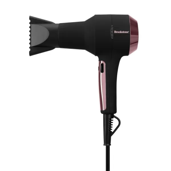 Brookstone Powershine Platinum Micro Hair Dryer  Professional Grade Blow Dryer for Reduced FrizzBlackRose Gold