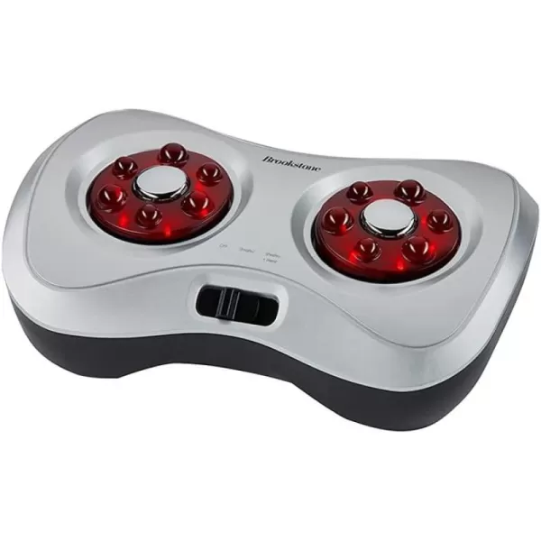 Brookstone Shiatsu Foot Massager with Heat Compact Design ToeTouch Controls Corded Power Supply Deep Kneading for Sore Muscles Multipoint Sensations Soothing Heat LightweightBrookstone Shiatsu Foot Massager with Heat Compact Design ToeTouch Controls Corded Power Supply Deep Kneading for Sore Muscles Multipoint Sensations Soothing Heat Lightweight