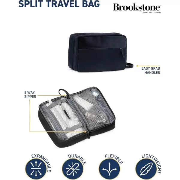 Brookstone Mens Travel Bag  Large Multi Functional Toiletries Pouch  Cosmetic Accessories Organizer Shaving Bag for Men OliveBlack