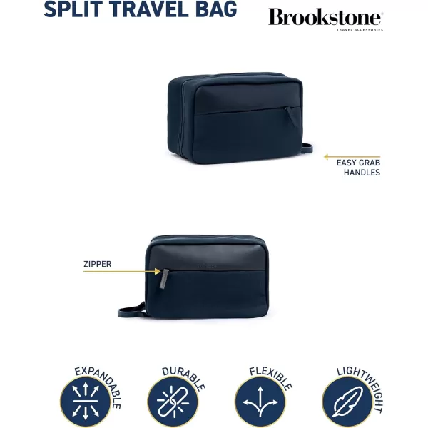 Brookstone Mens Travel Bag  Large Multi Functional Toiletries Pouch  Cosmetic Accessories Organizer Shaving Bag for Men OliveBlue