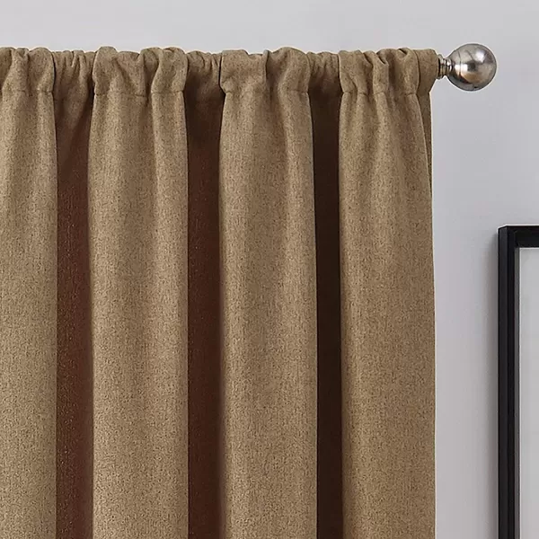 Brookstone  FZE002EB1CAM Harvey Mid Century Modern Room Darkening Window Curtains wLiner for Bedroom Single Panel 50 x 63 Camel50 x 108 Camel