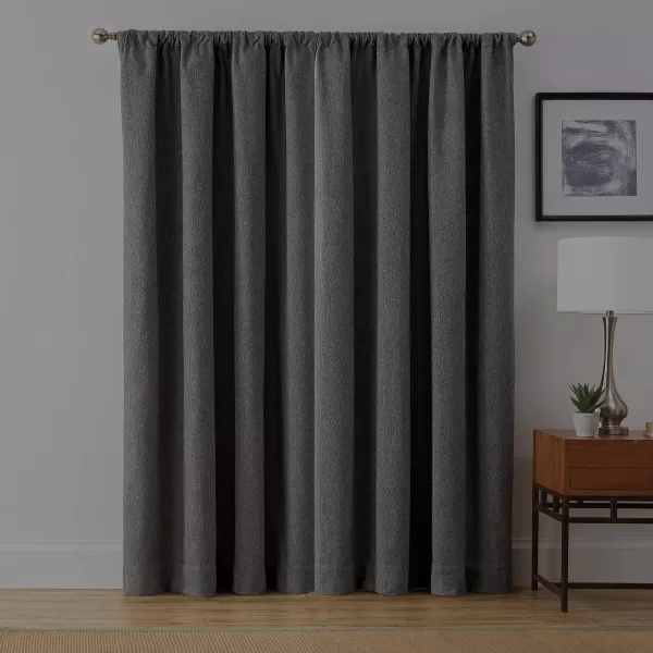 Brookstone  FZE002EB1CAM Harvey Mid Century Modern Room Darkening Window Curtains wLiner for Bedroom Single Panel 50 x 63 Camel50 x 63 Grey