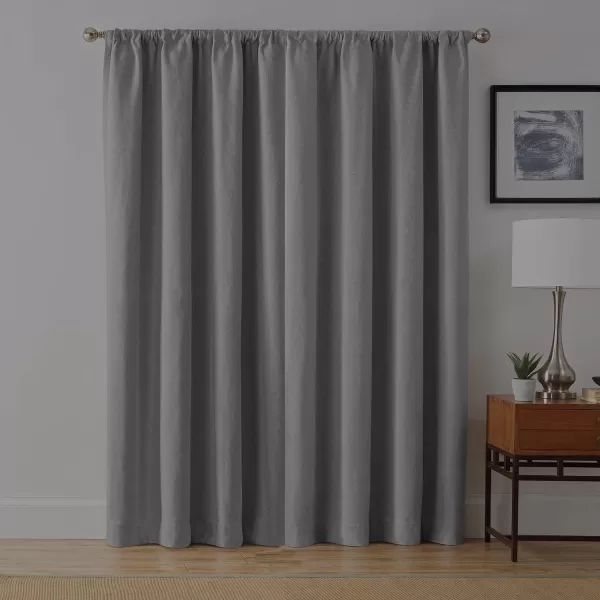 Brookstone  FZE002EB1CAM Harvey Mid Century Modern Room Darkening Window Curtains wLiner for Bedroom Single Panel 50 x 63 Camel50 x 63 WhiteGrey