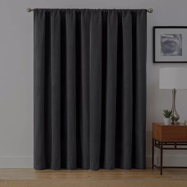 Brookstone  FZE002EB1CAM Harvey Mid Century Modern Room Darkening Window Curtains wLiner for Bedroom Single Panel 50 x 63 Camel50 x 84 Indigo