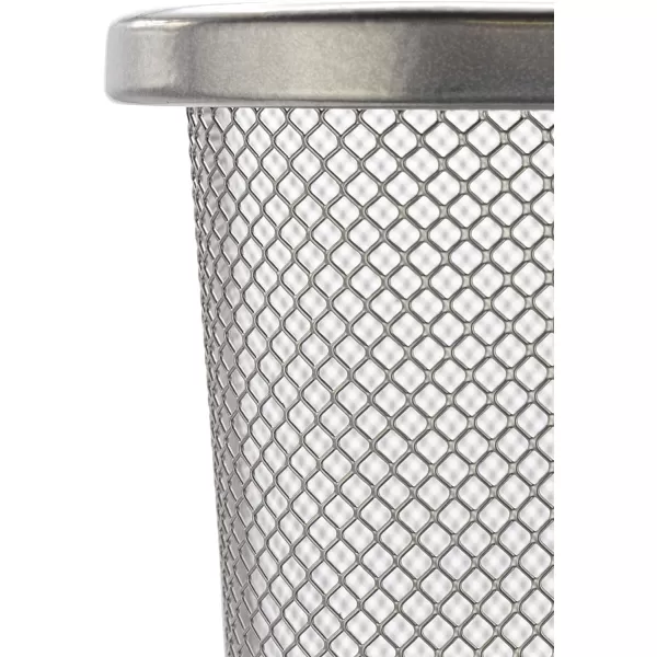 Brookstone 3 Pack Metallic Mesh Wastebasket for Office amp Home Open Top Under Desk Trash Can Lightweight amp Sturdy Recycling BinSilver