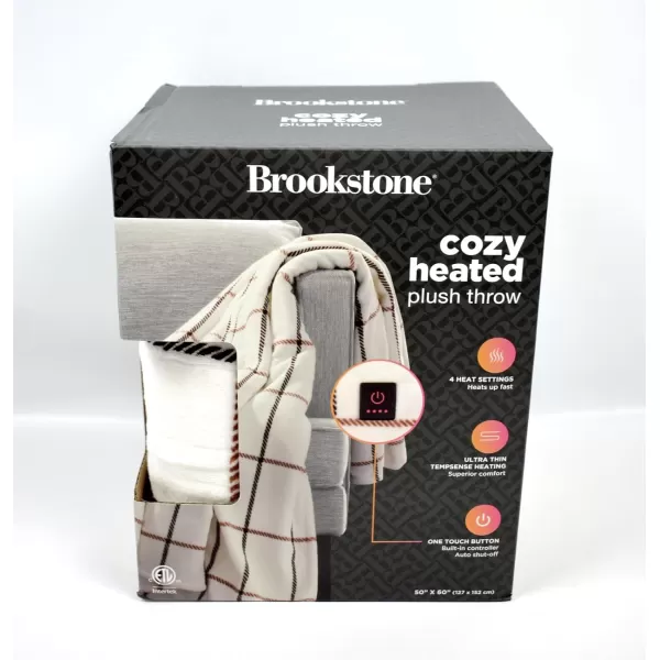 Brookstone 4Heat Setting Luxurious Heated ThrowBlanket 50 x 60 in WhiteBrookstone 4Heat Setting Luxurious Heated ThrowBlanket 50 x 60 in White