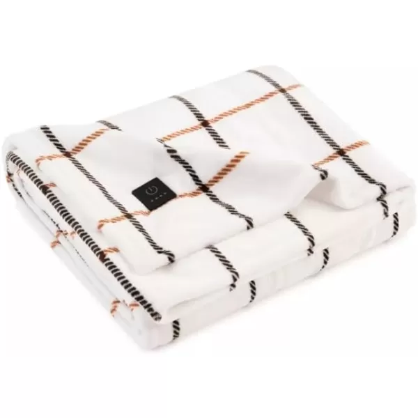 Brookstone 4Heat Setting Luxurious Heated ThrowBlanket 50 x 60 in WhiteBrookstone 4Heat Setting Luxurious Heated ThrowBlanket 50 x 60 in White