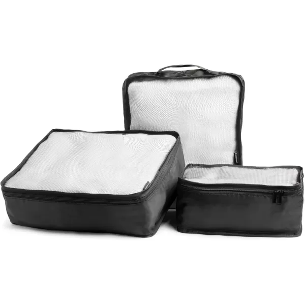 Brookstone 6 Piece Packing Cube Set Tear Resistant Multi Functional Apparal and Accessory Storage BlackBlack One Size