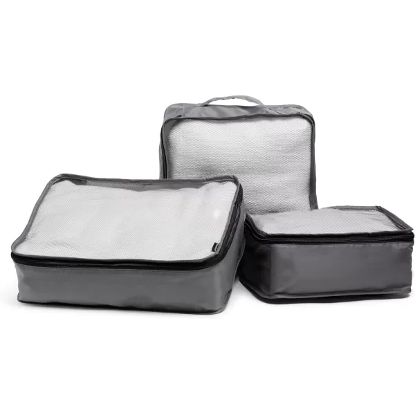 Brookstone 6 Piece Packing Cube Set Tear Resistant Multi Functional Apparal and Accessory Storage BlackDark Grey One Size