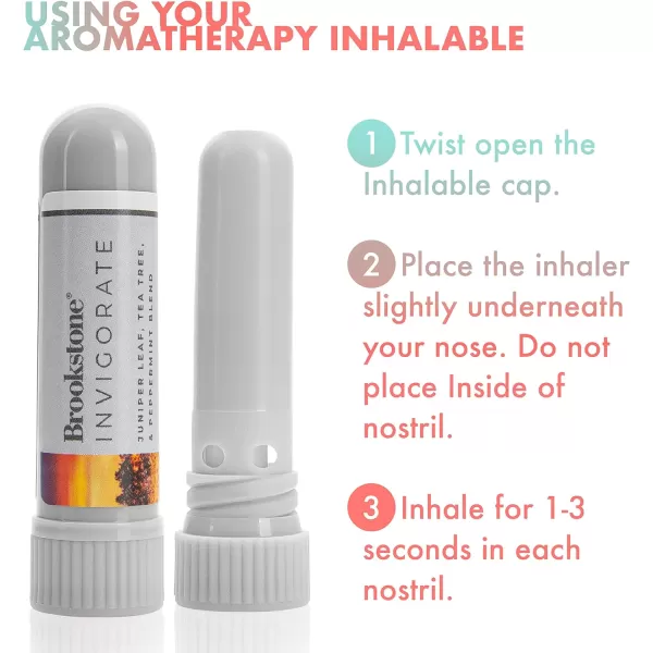 Brookstone Aromatherapy Inhaler  Essential Oil Inhaler for Stress Relief Stuffy Nose Relief and General Aromatherapy Benefits  Awaken 3 PackAwaken