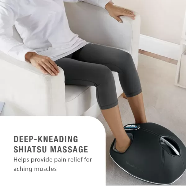 Brookstone FS1 Shiatsu Foot Massager with Heat  Air Compression Deep Kneading  3 Massage ProgramsBrookstone FS1 Shiatsu Foot Massager with Heat  Air Compression Deep Kneading  3 Massage Programs